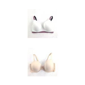 Victoria's Secret (2) Bras Lightly Lined Demi / T Shirt Wireless Size 38DD